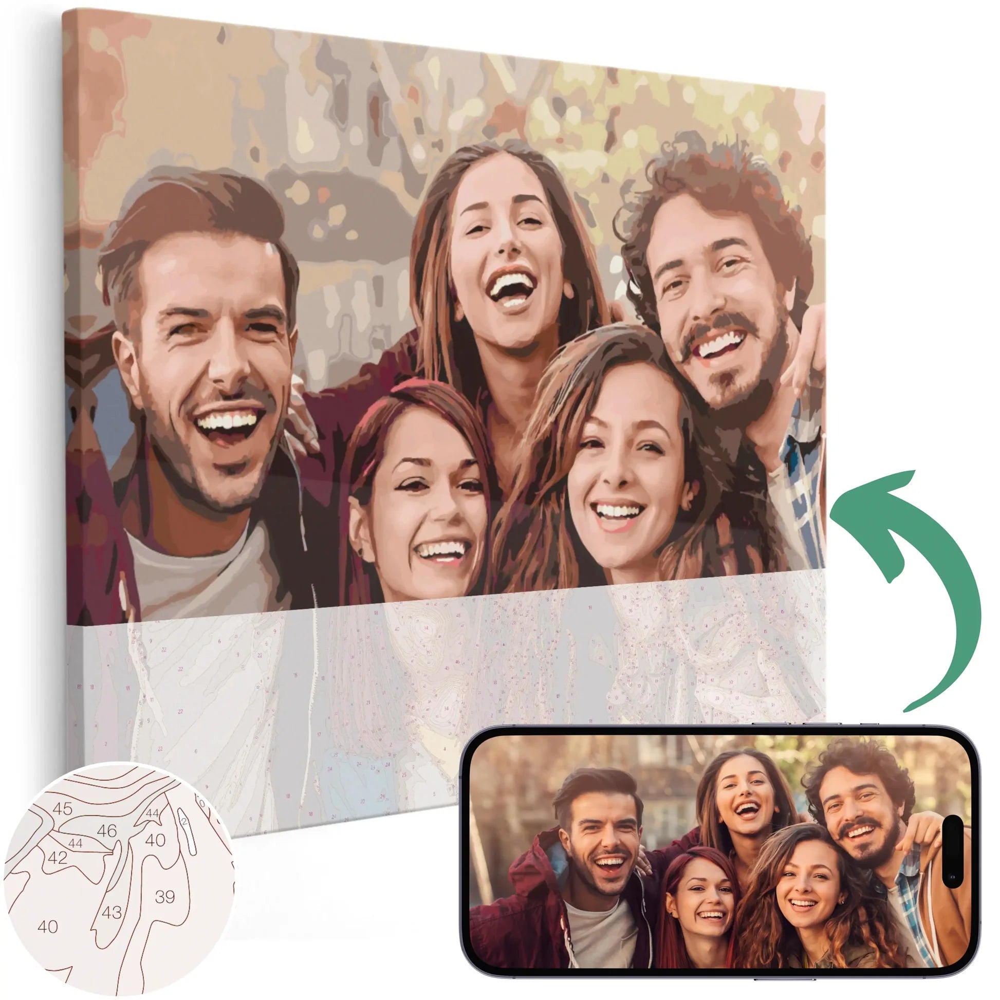 Custom Paint by Numbers Canvas Kit